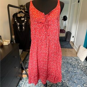 Idyllwind Red Floral Midi Dress